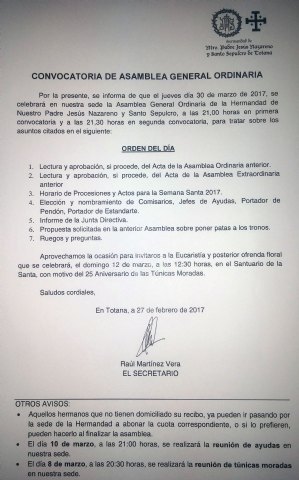 Asamblea General Ordinaria