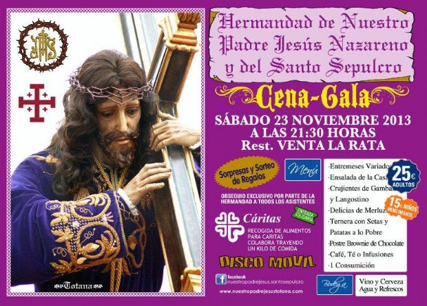 Cena gala organizada por nuestra hermandad