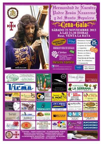 Cena gala organizada por nuestra hermandad