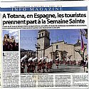 El periódico frances L’Independant se hace eco de la grandeza de la Semana Santa totanera en un reportaje que ha sido publicado recientemente