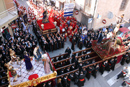 Encuentro con la Hermandad de Jesús en el Calvario. Viernes Santo medio día 2014